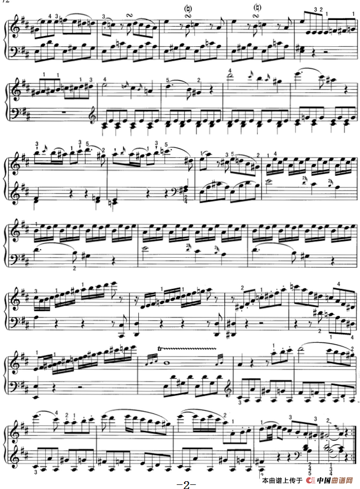 不可不弹的世界钢琴名曲：回旋曲（D大调）