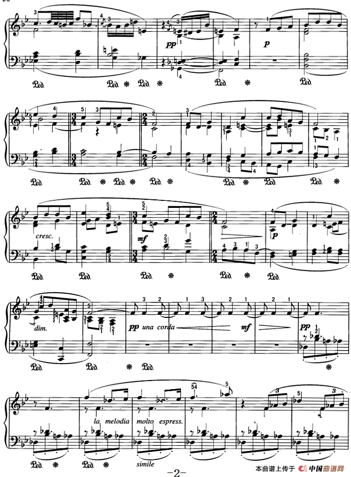 不可不弹的世界钢琴名曲：如歌的行板