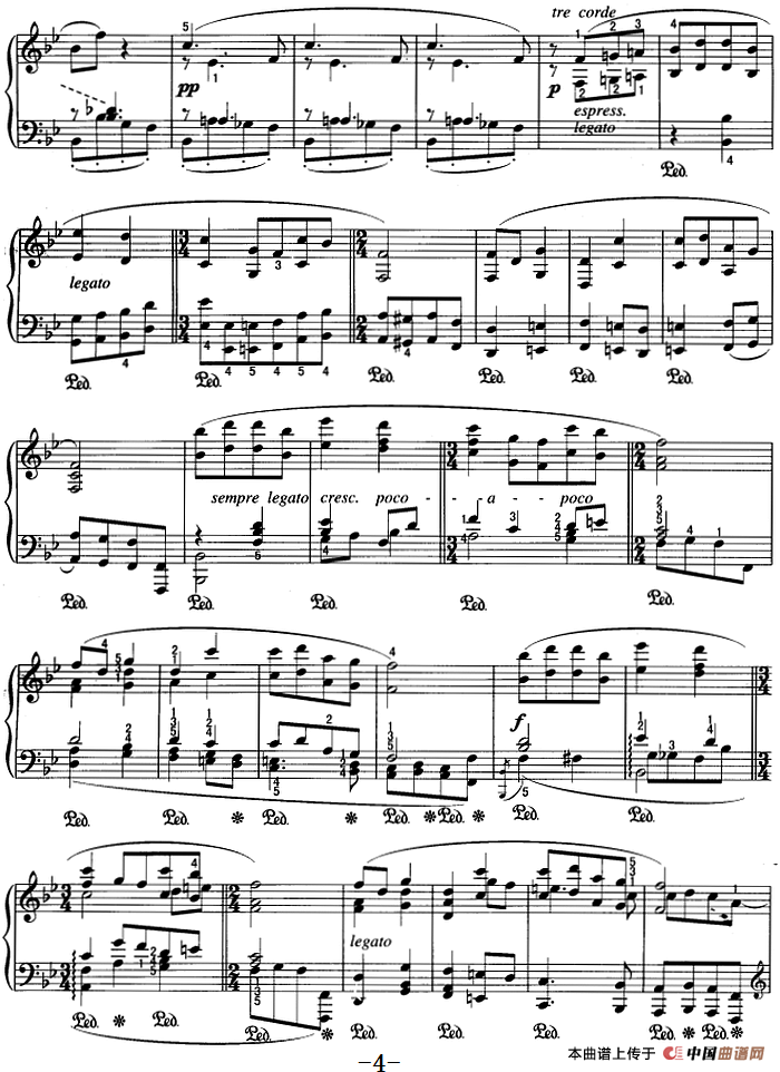 不可不弹的世界钢琴名曲：如歌的行板