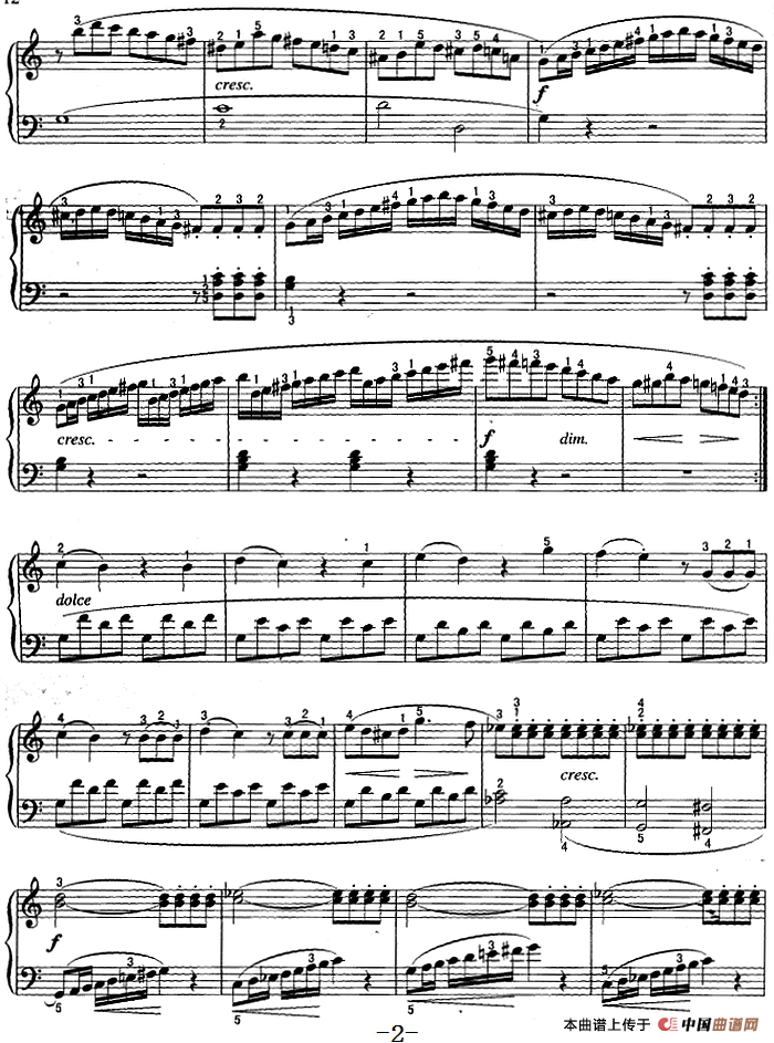 不可不弹的世界钢琴名曲：小奏鸣曲Op.20-1