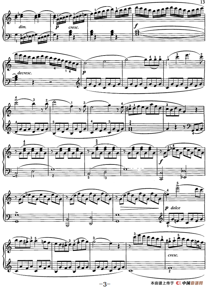 不可不弹的世界钢琴名曲：小奏鸣曲Op.20-1