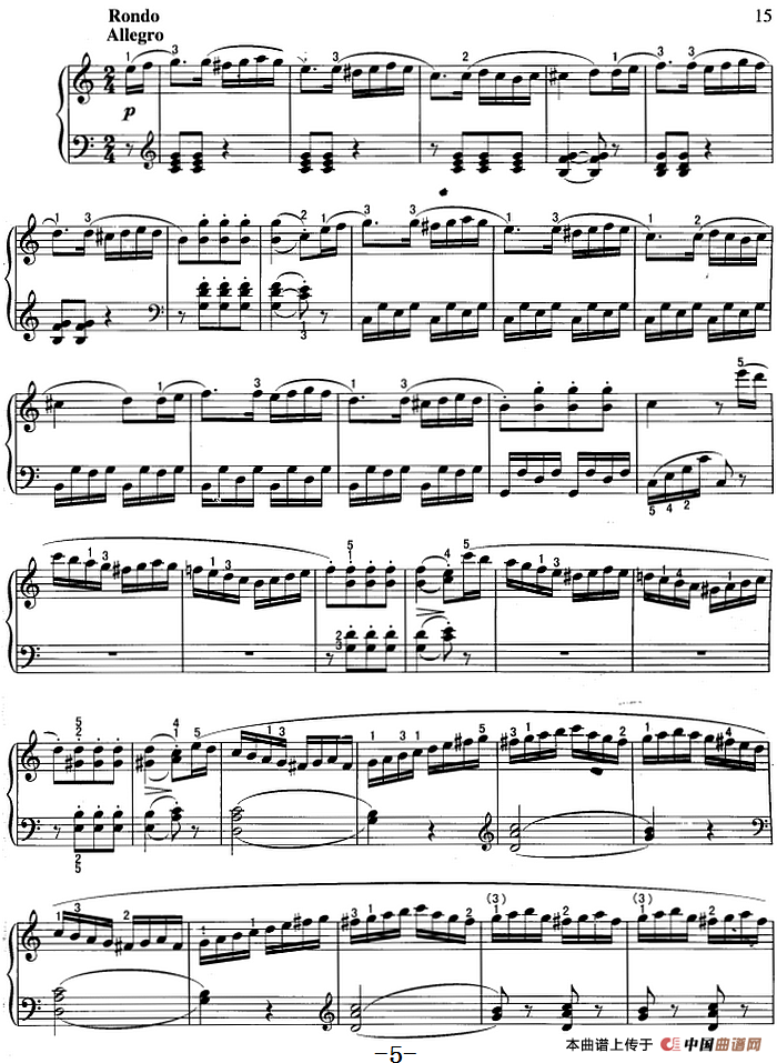 不可不弹的世界钢琴名曲：小奏鸣曲Op.20-1