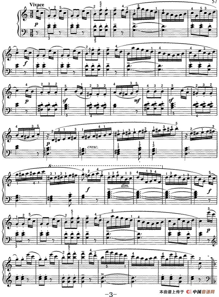 不可不弹的世界钢琴名曲：小奏鸣曲Op.55-1