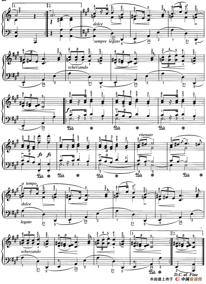 不可不弹的世界钢琴名曲：玛祖卡（第5首）