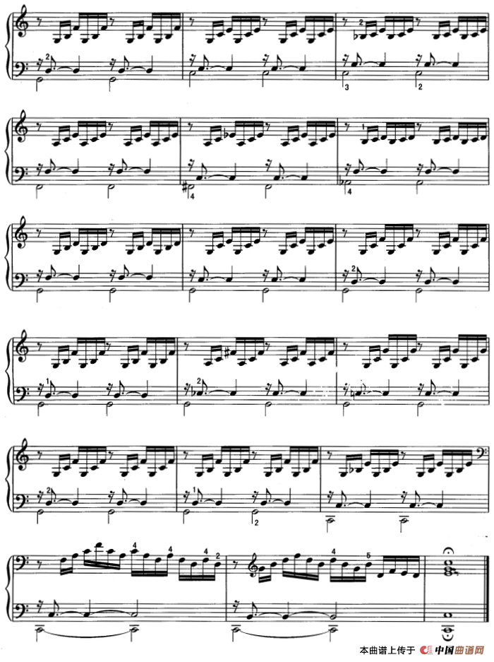 不可不弹的世界钢琴名曲：前奏曲（《平均律钢琴曲集》第1首）