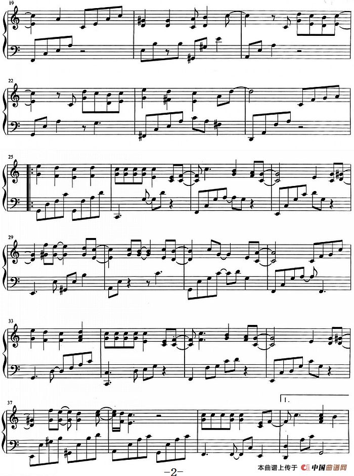 流行歌曲改编的钢琴曲：追