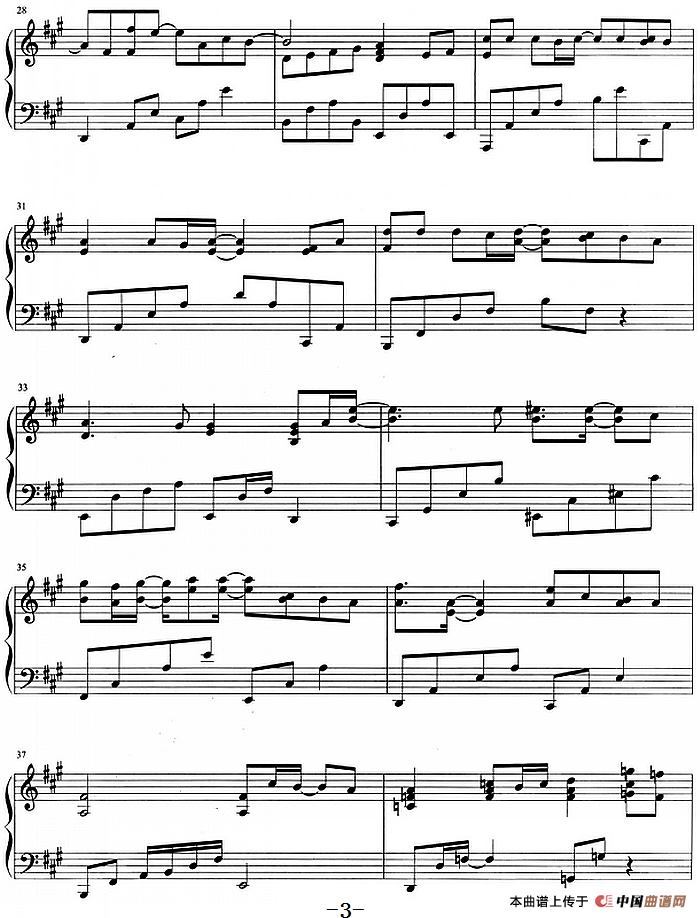 流行歌曲改编的钢琴曲：右手边