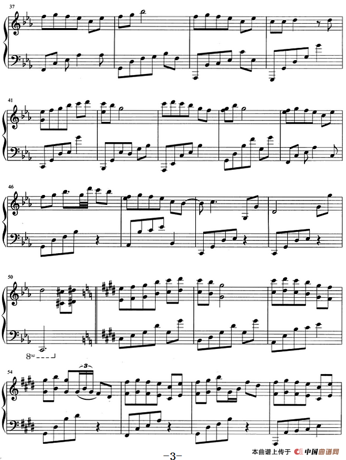 流行歌曲改编的钢琴曲：小小