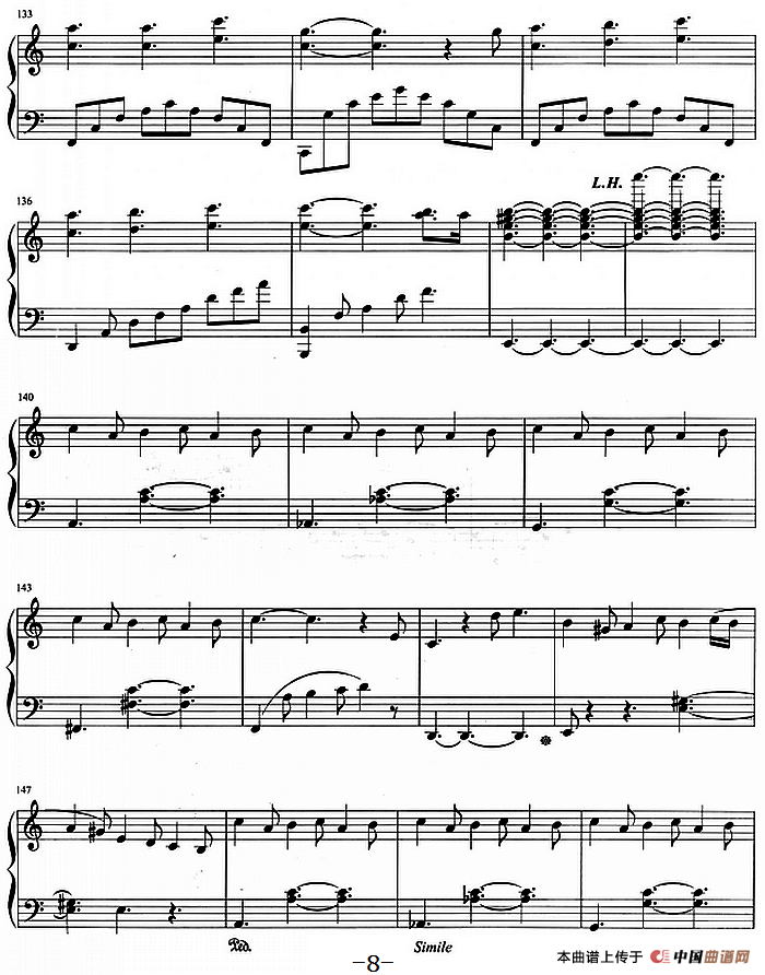 流行歌曲改编的钢琴曲：我的快乐