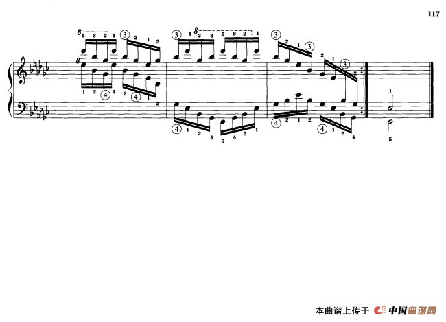 钢琴琶音练习：反向琶音