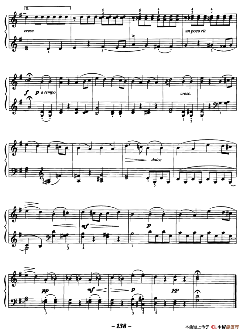 G大调小奏鸣曲（第一乐章）（Op.127 No.2）