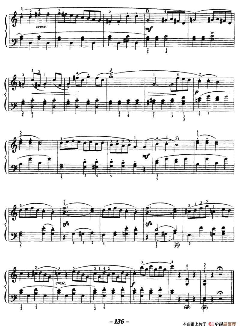 C大调小奏鸣曲（第一乐章 Op.83）