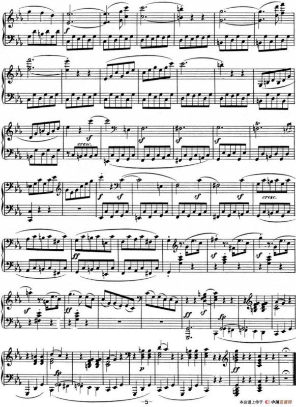 贝多芬钢琴奏鸣曲05 c小调 op.10 No.1 C minor3