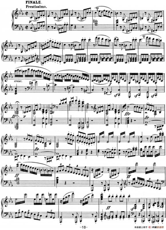 贝多芬钢琴奏鸣曲05 c小调 op.10 No.1 C minor3