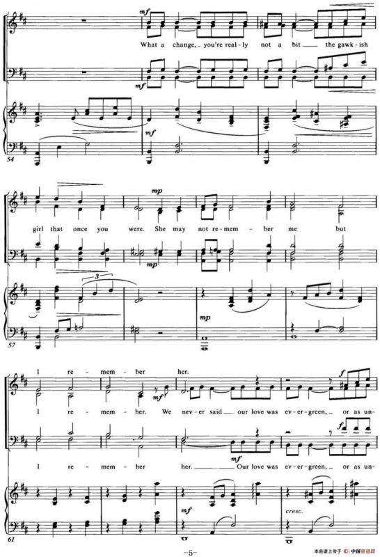 Choral Suite from The Phantom of the Opera（1 THINK OF ME、四重奏）