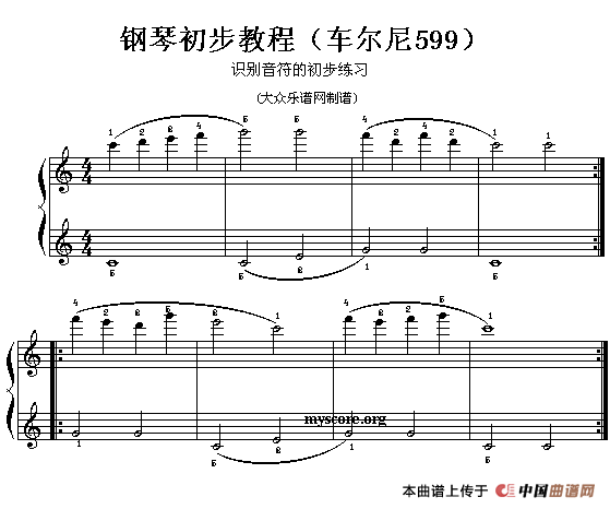 车尔尼599第5—10首曲谱及练习指导