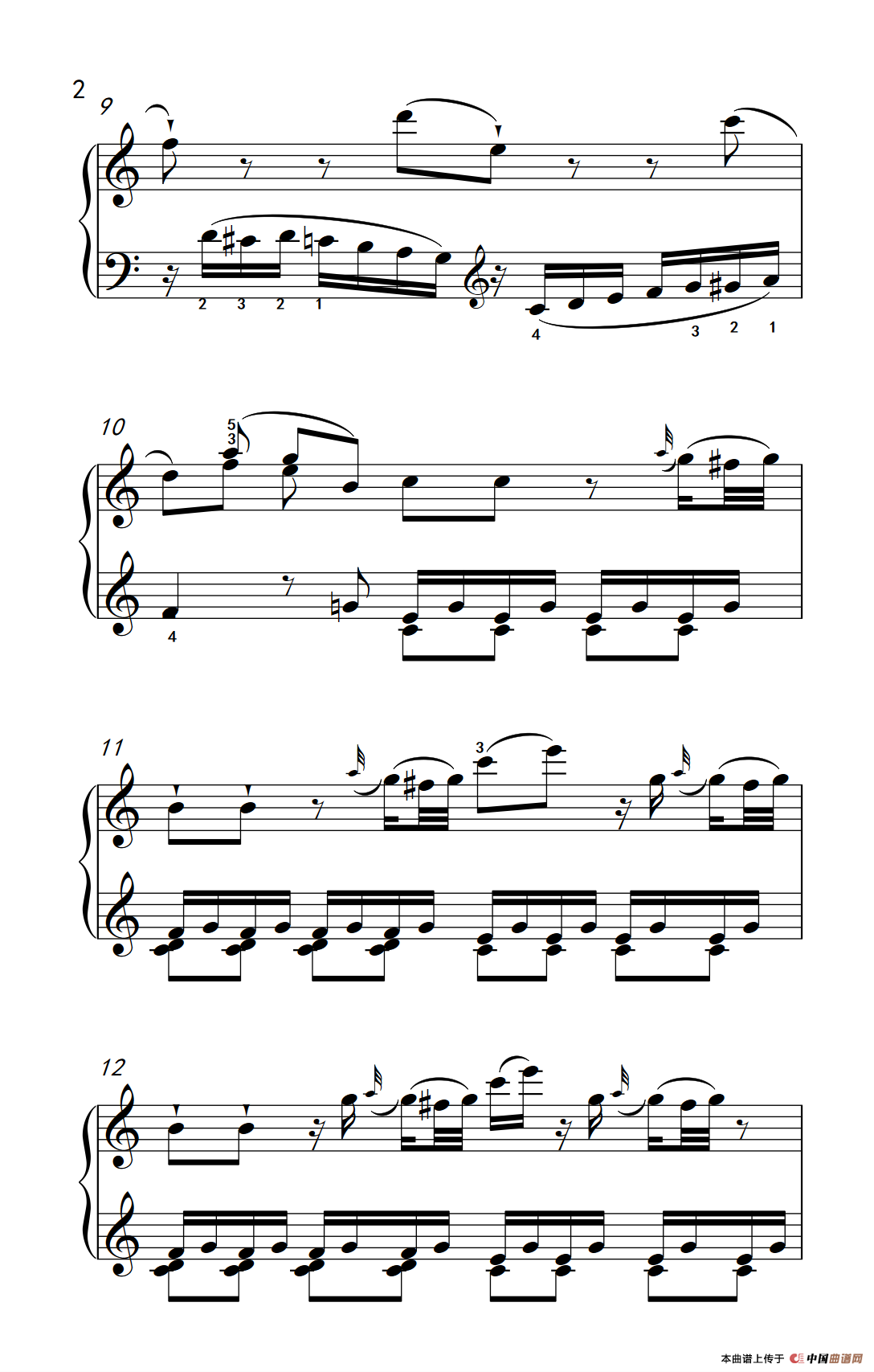 第九级1.C大调奏鸣曲 第一乐章 Hob.XVI 50（中央音乐学院 钢琴（业余）考级教程 7-9级）