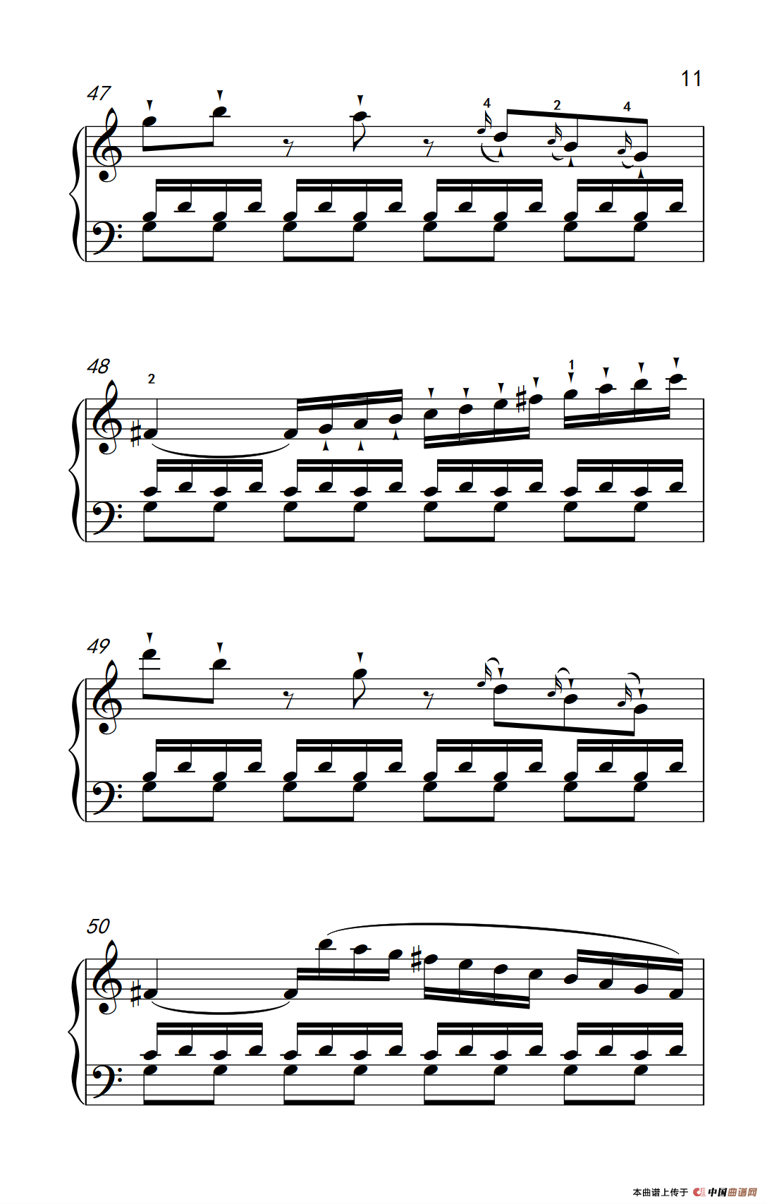 第九级1.C大调奏鸣曲 第一乐章 Hob.XVI 50（中央音乐学院 钢琴（业余）考级教程 7-9级）