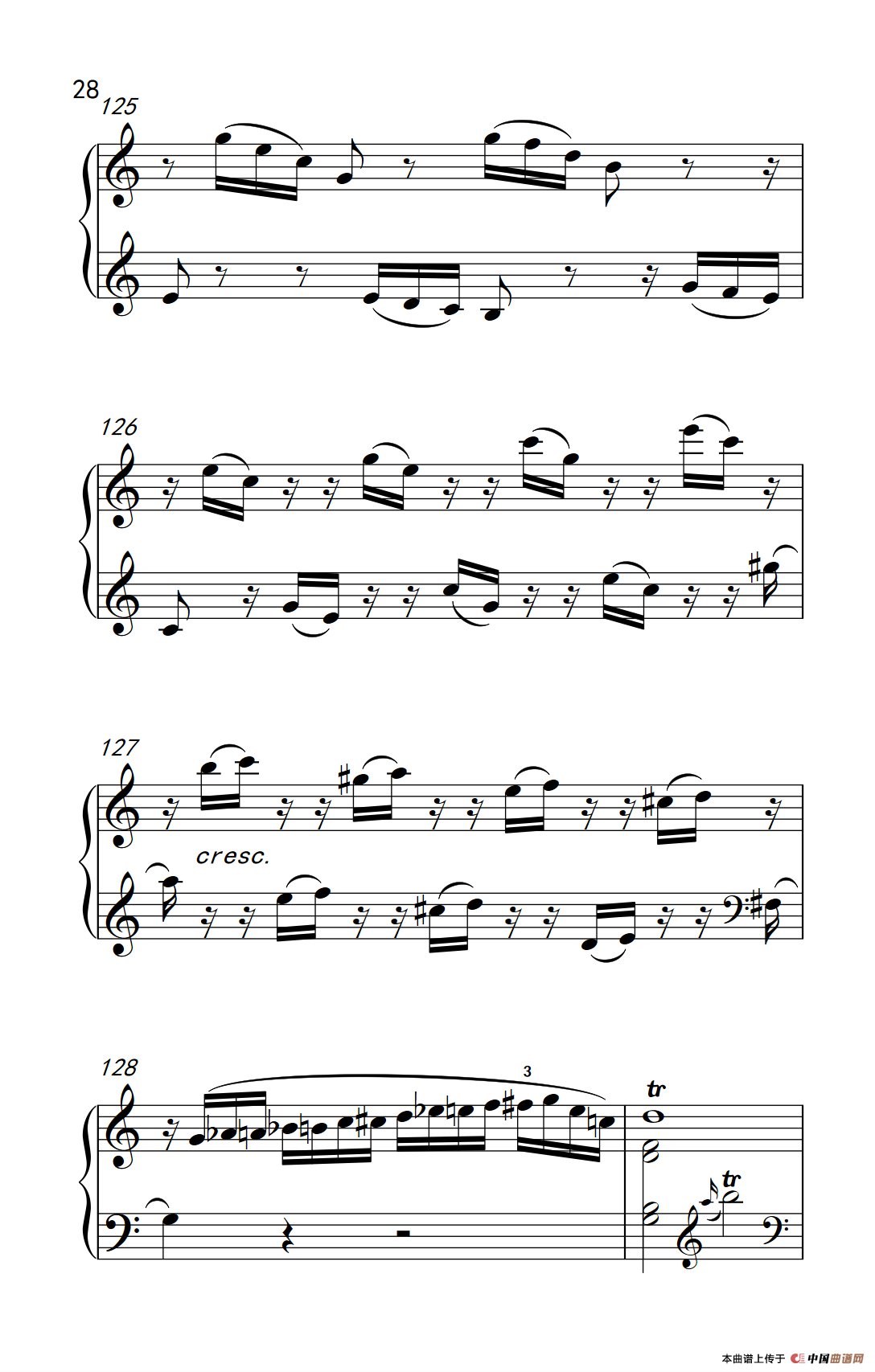 第九级1.C大调奏鸣曲 第一乐章 Hob.XVI 50（中央音乐学院 钢琴（业余）考级教程 7-9级）