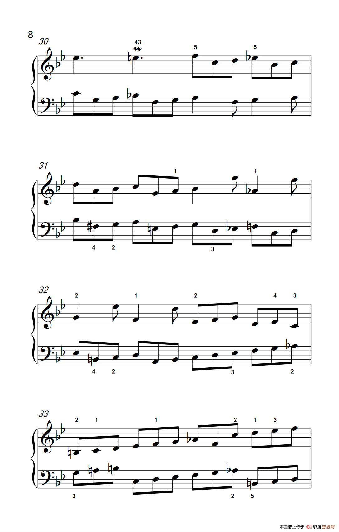 第九级1.吉格舞曲 选自《英国组曲》第三套（中央音乐学院 钢琴（业余）考级教程 7-9级）