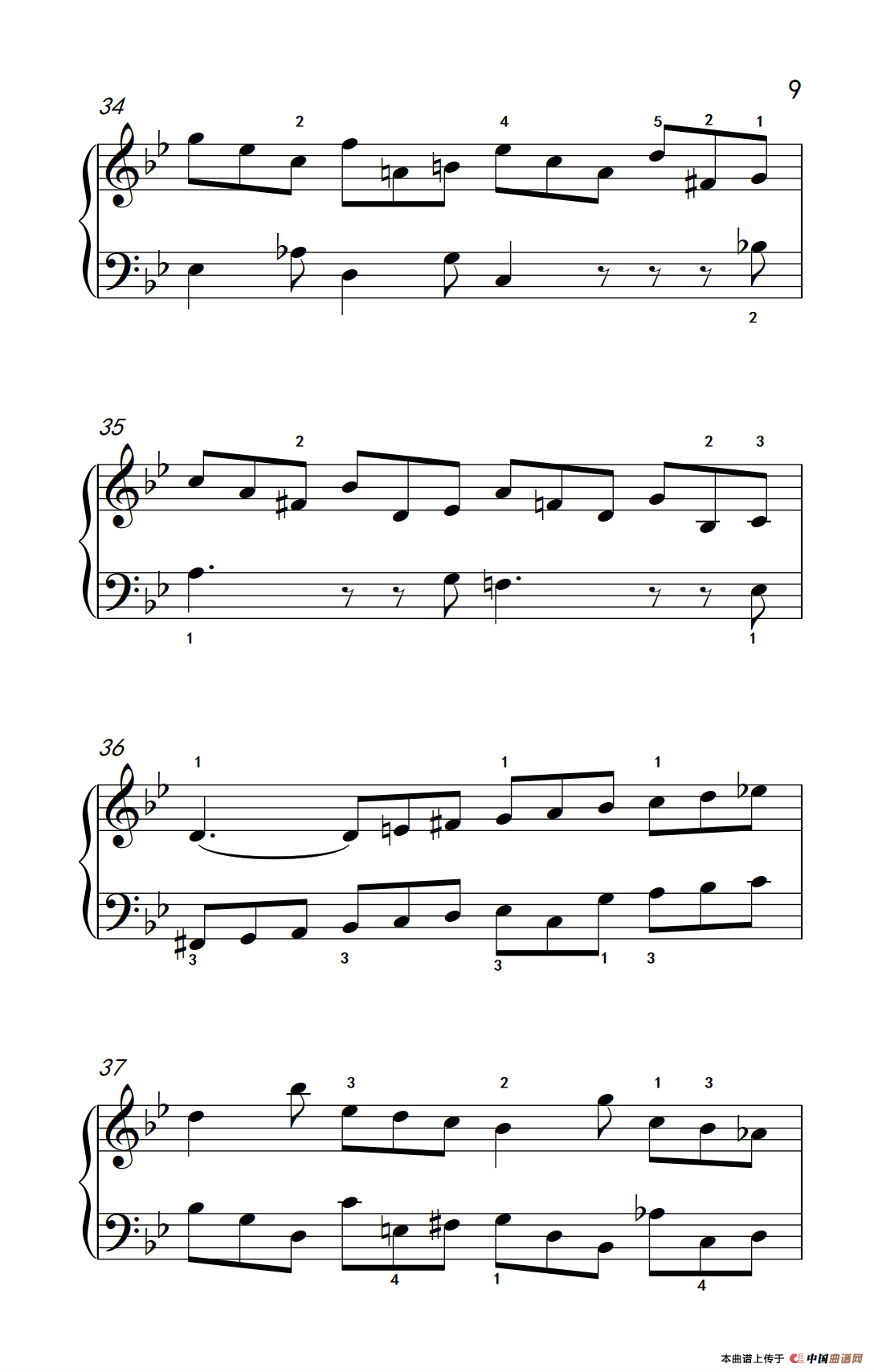 第九级1.吉格舞曲 选自《英国组曲》第三套（中央音乐学院 钢琴（业余）考级教程 7-9级）