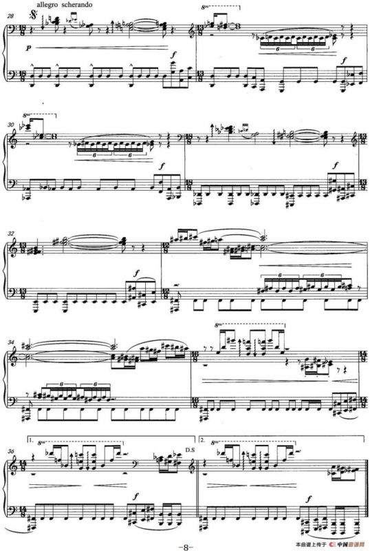 音画奏鸣曲——绿页（钢琴独奏）