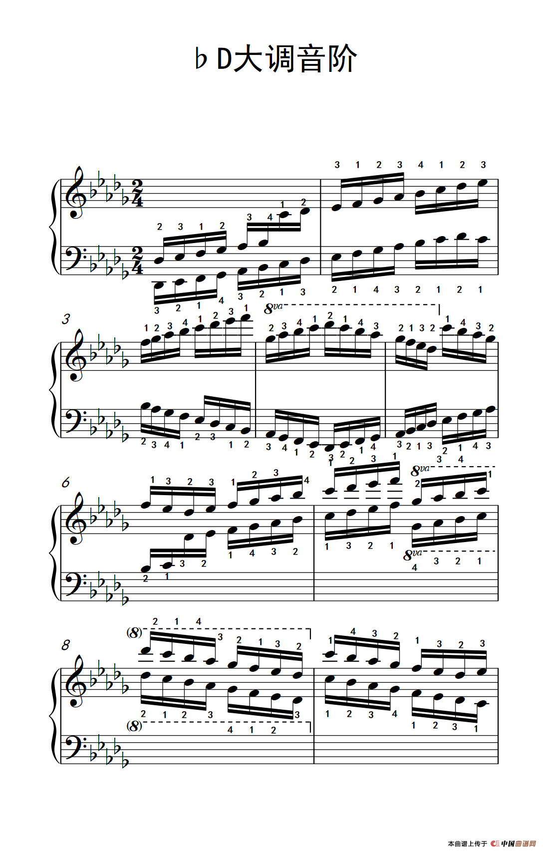 第九级21.?D大调音阶（中央音乐学院 钢琴（业余）考级教程 7-9级）