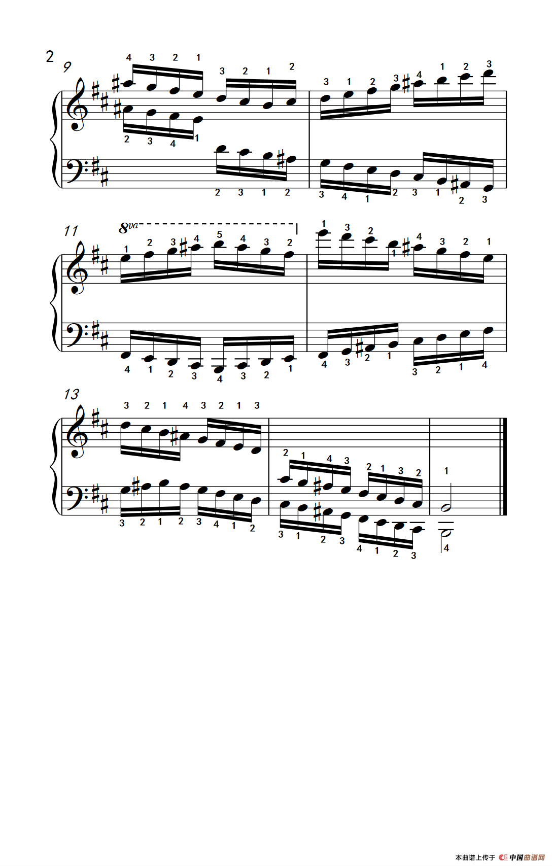 第九级8.b和声小调音阶（中央音乐学院 钢琴（业余）考级教程 7-9级）