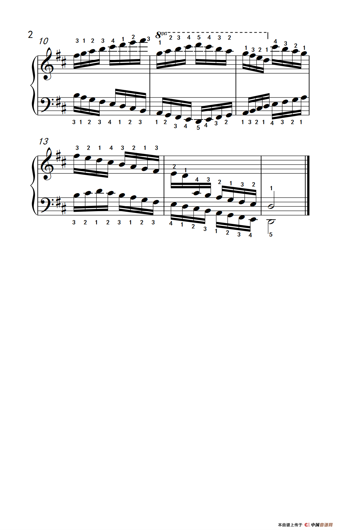 第九级7.D大调音阶（中央音乐学院 钢琴（业余）考级教程 7-9级）