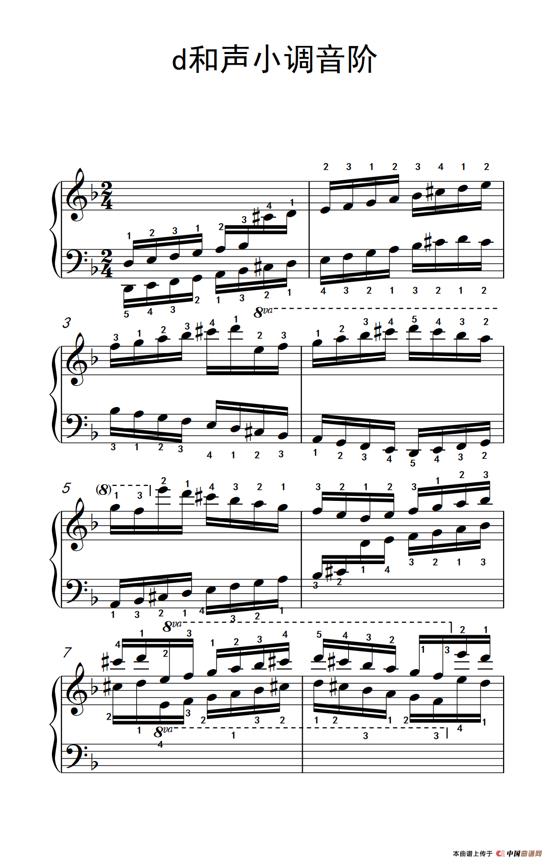 第九级6.d和声小调音阶（中央音乐学院 钢琴（业余）考级教程 7-9级）