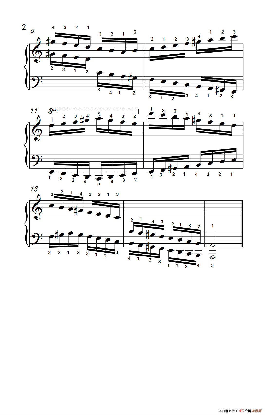 第九级2.a和声小调音阶（中央音乐学院 钢琴（业余）考级教程 7-9级）