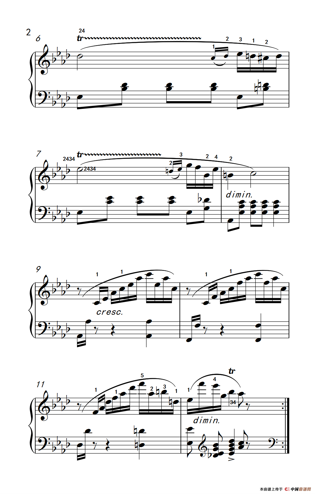 第八级3.?A大调波兰舞曲（中央音乐学院 钢琴（业余）考级教程 7-9级）