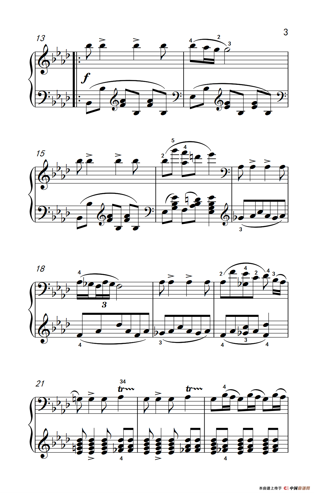 第八级3.?A大调波兰舞曲（中央音乐学院 钢琴（业余）考级教程 7-9级）