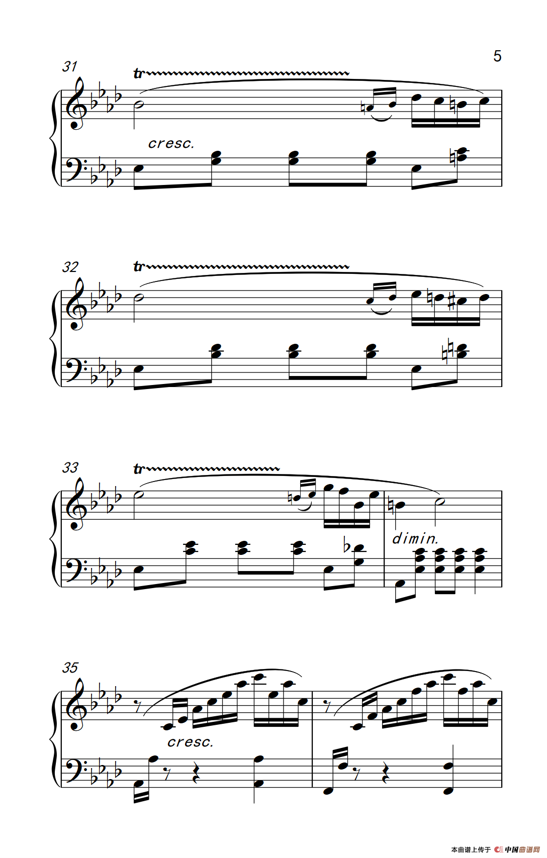 第八级3.?A大调波兰舞曲（中央音乐学院 钢琴（业余）考级教程 7-9级）