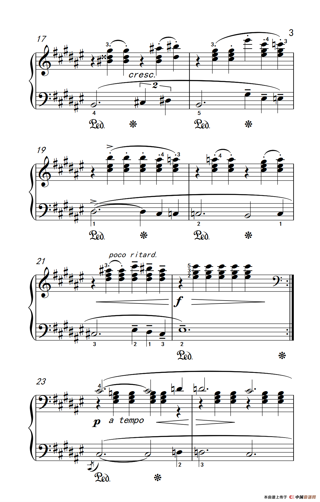 第八级2.春天 Op.43 No.6（中央音乐学院 钢琴（业余）考级教程 7-9级）