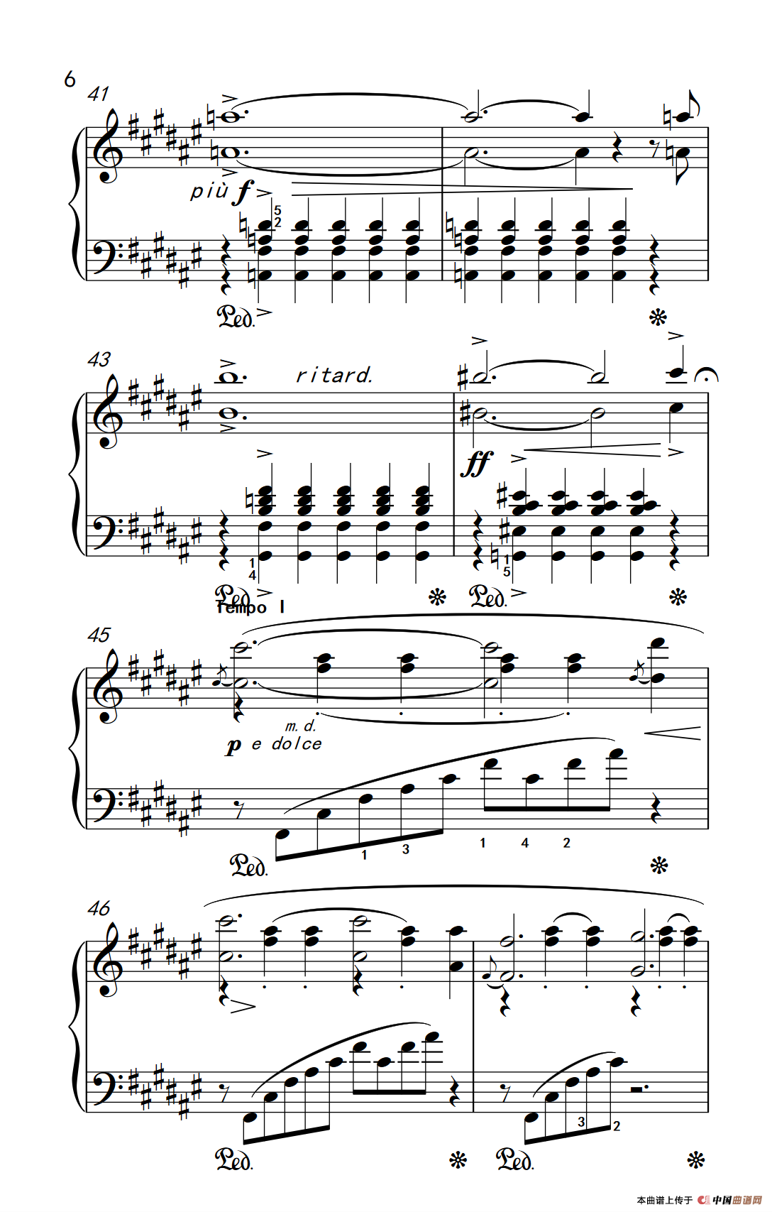 第八级2.春天 Op.43 No.6（中央音乐学院 钢琴（业余）考级教程 7-9级）