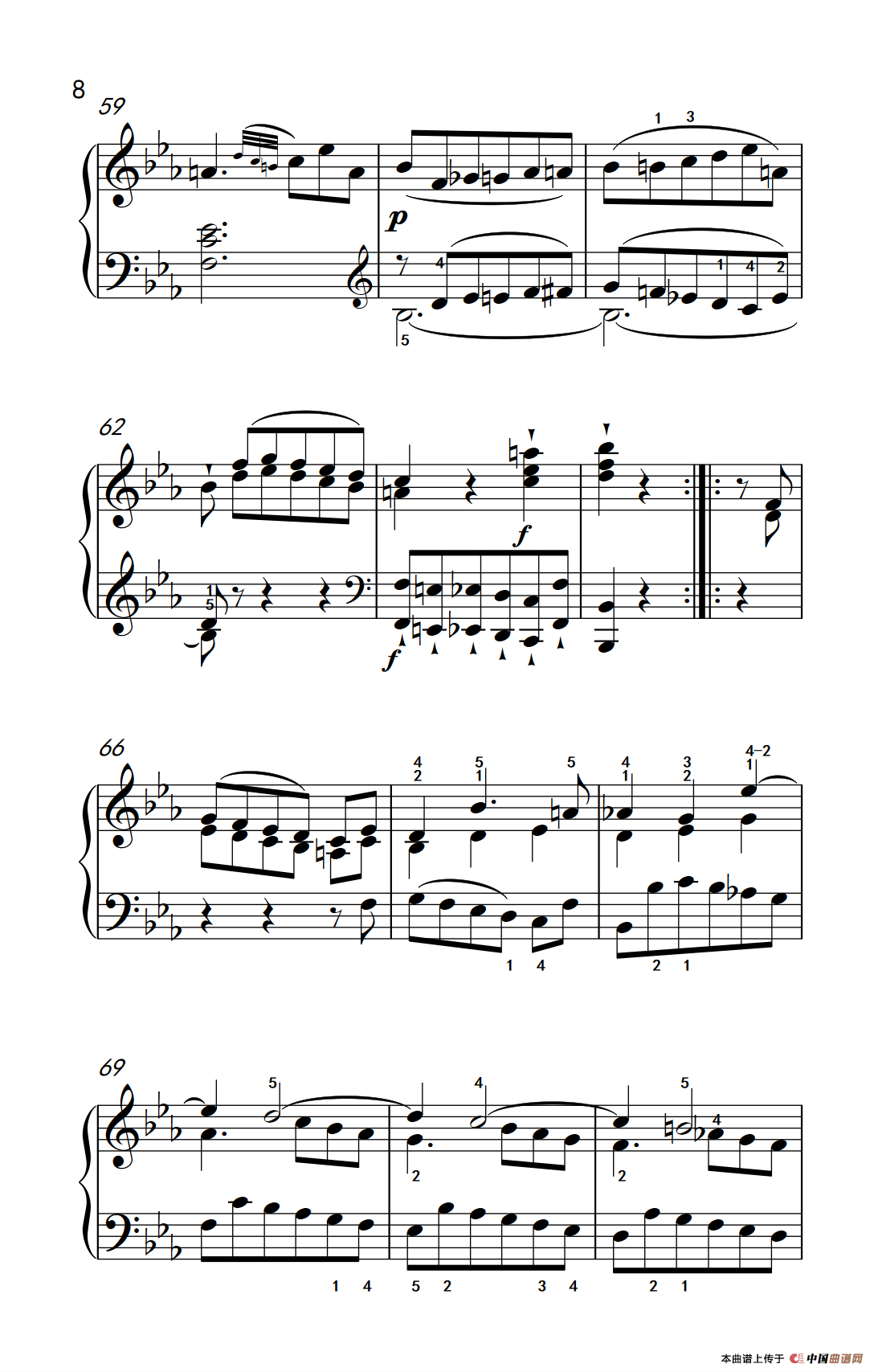 第八级2.?E大调奏鸣曲 第一乐章 Hob.XVI 49（中央音乐学院 钢琴（业余）考级教程 7-9级）