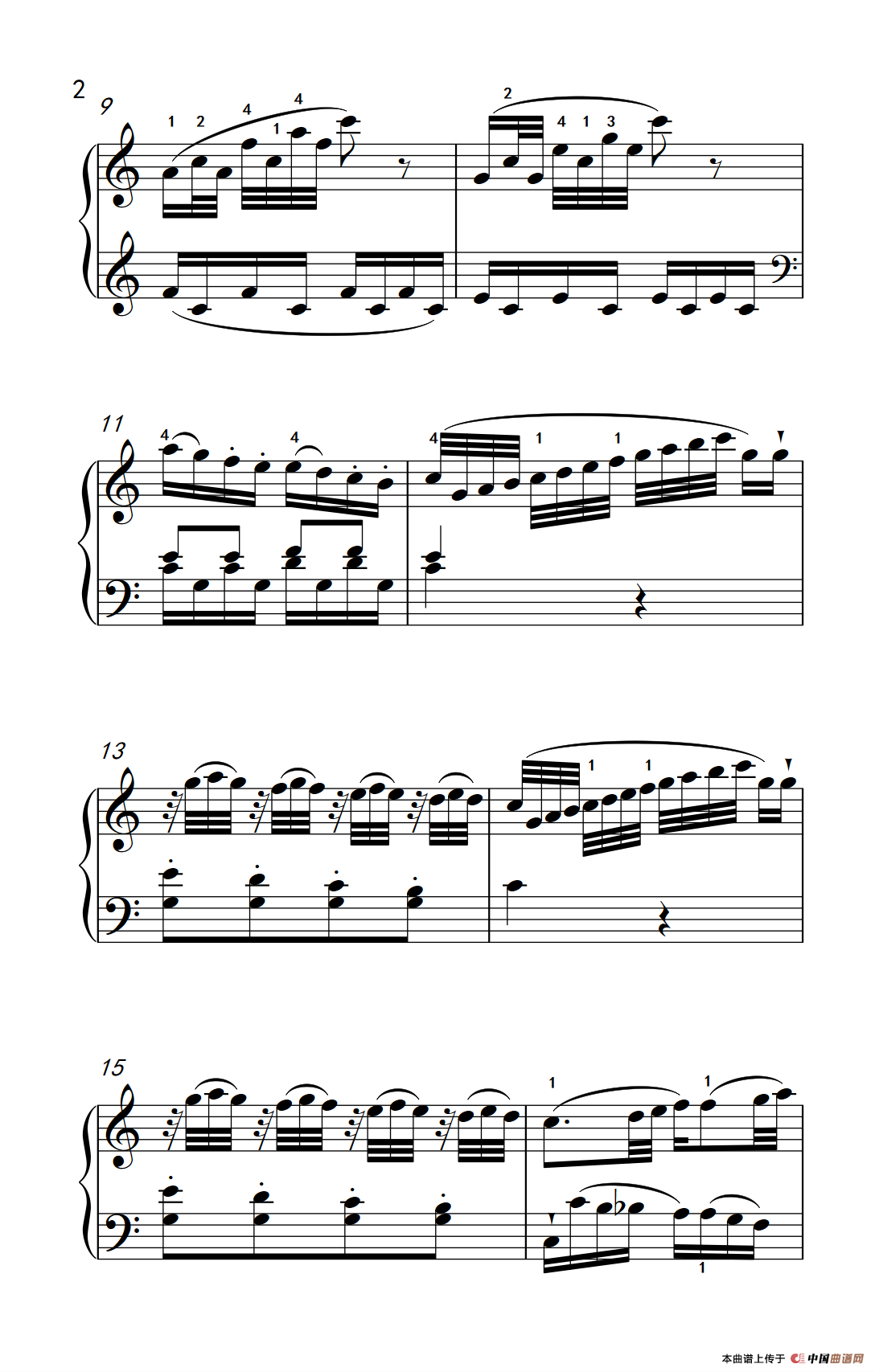 第八级1.C大调奏鸣曲 第一乐章 K.330（中央音乐学院 钢琴（业余）考级教程 7-9级）