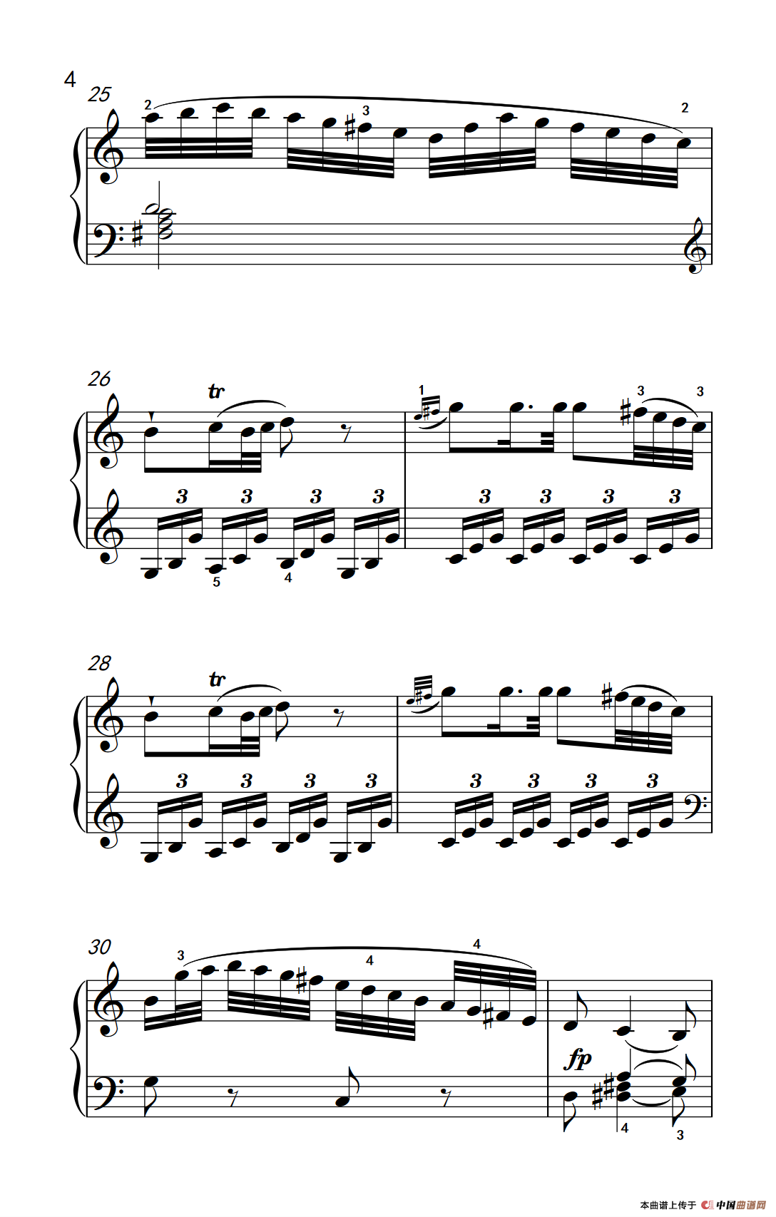 第八级1.C大调奏鸣曲 第一乐章 K.330（中央音乐学院 钢琴（业余）考级教程 7-9级）