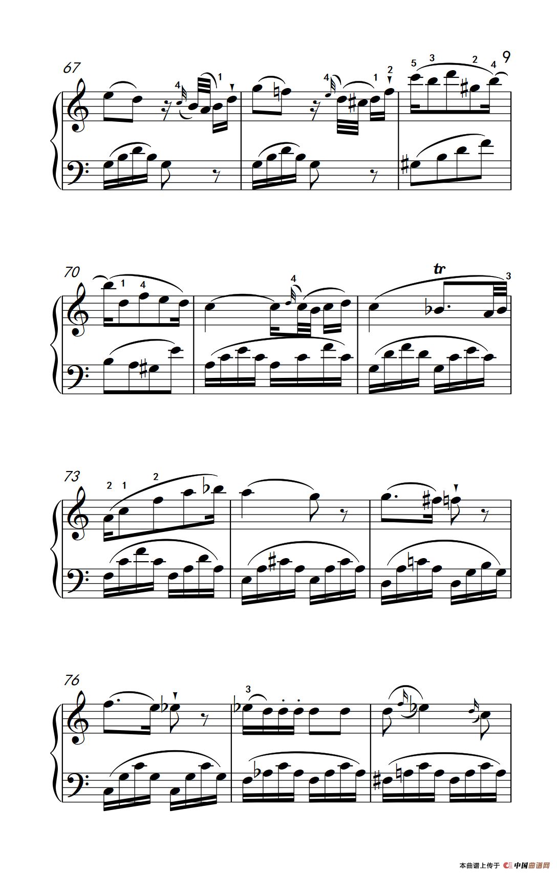 第八级1.C大调奏鸣曲 第一乐章 K.330（中央音乐学院 钢琴（业余）考级教程 7-9级）