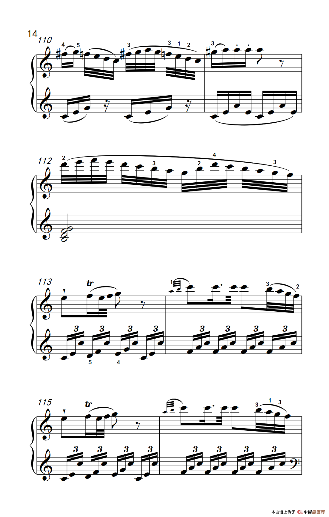 第八级1.C大调奏鸣曲 第一乐章 K.330（中央音乐学院 钢琴（业余）考级教程 7-9级）