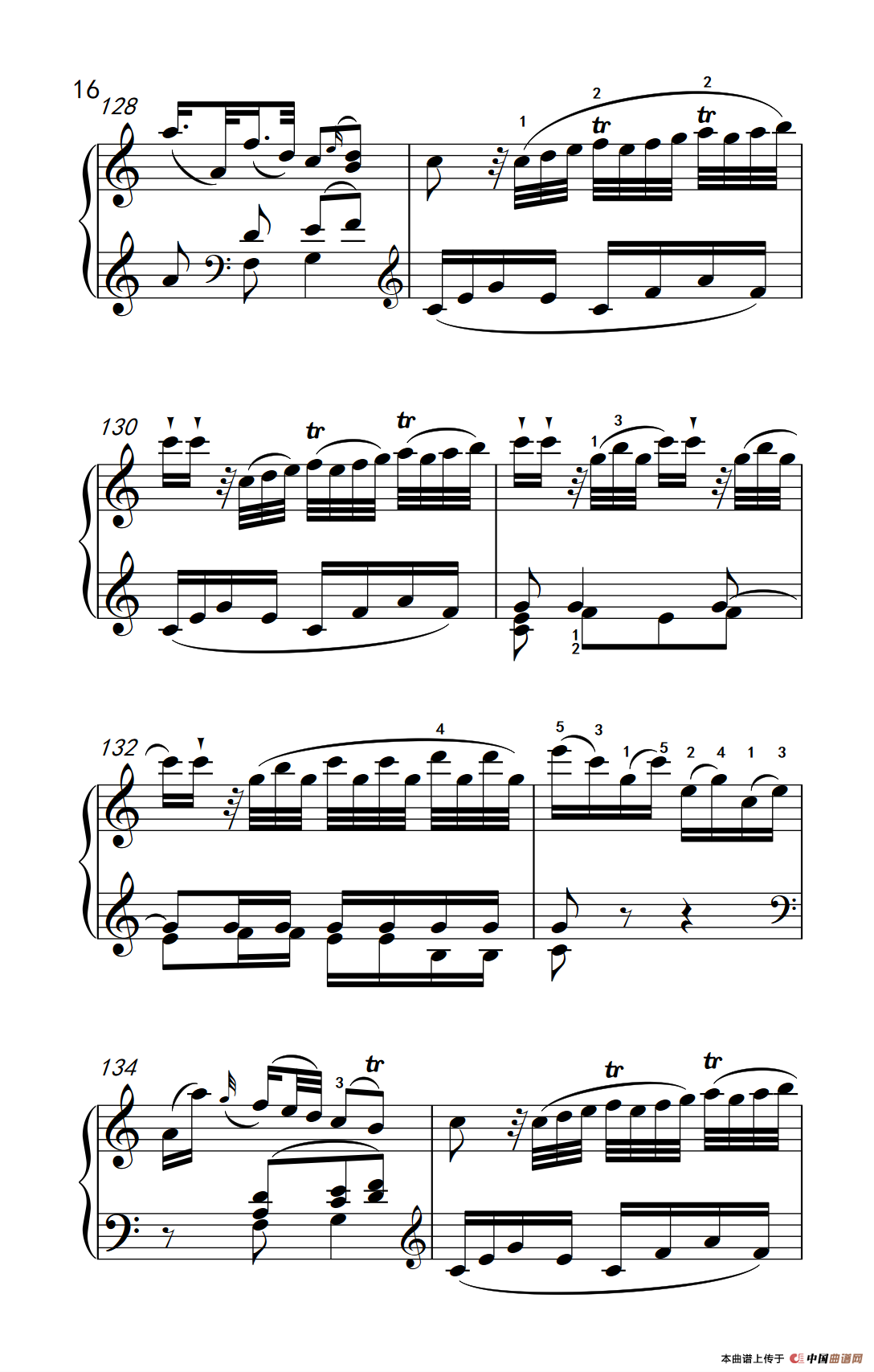 第八级1.C大调奏鸣曲 第一乐章 K.330（中央音乐学院 钢琴（业余）考级教程 7-9级）