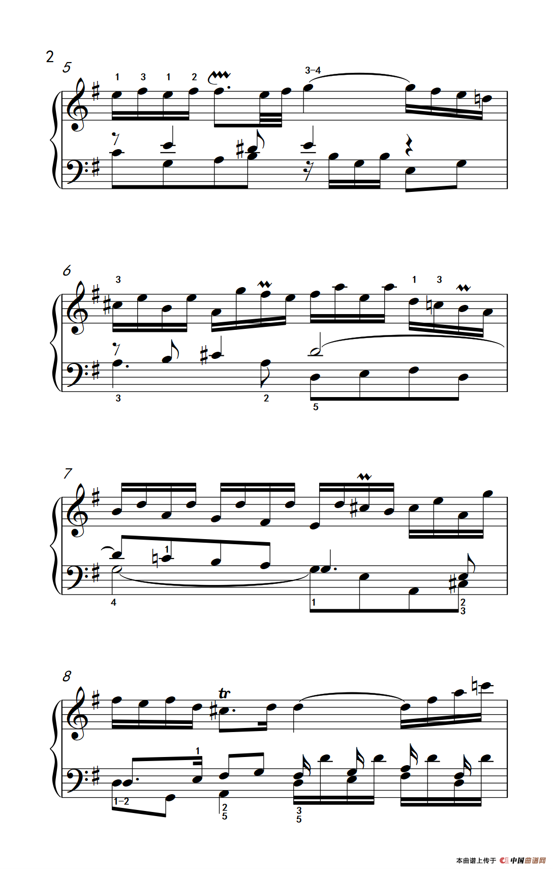 第八级2.阿勒曼德舞曲（中央音乐学院 钢琴（业余）考级教程 7-9级）