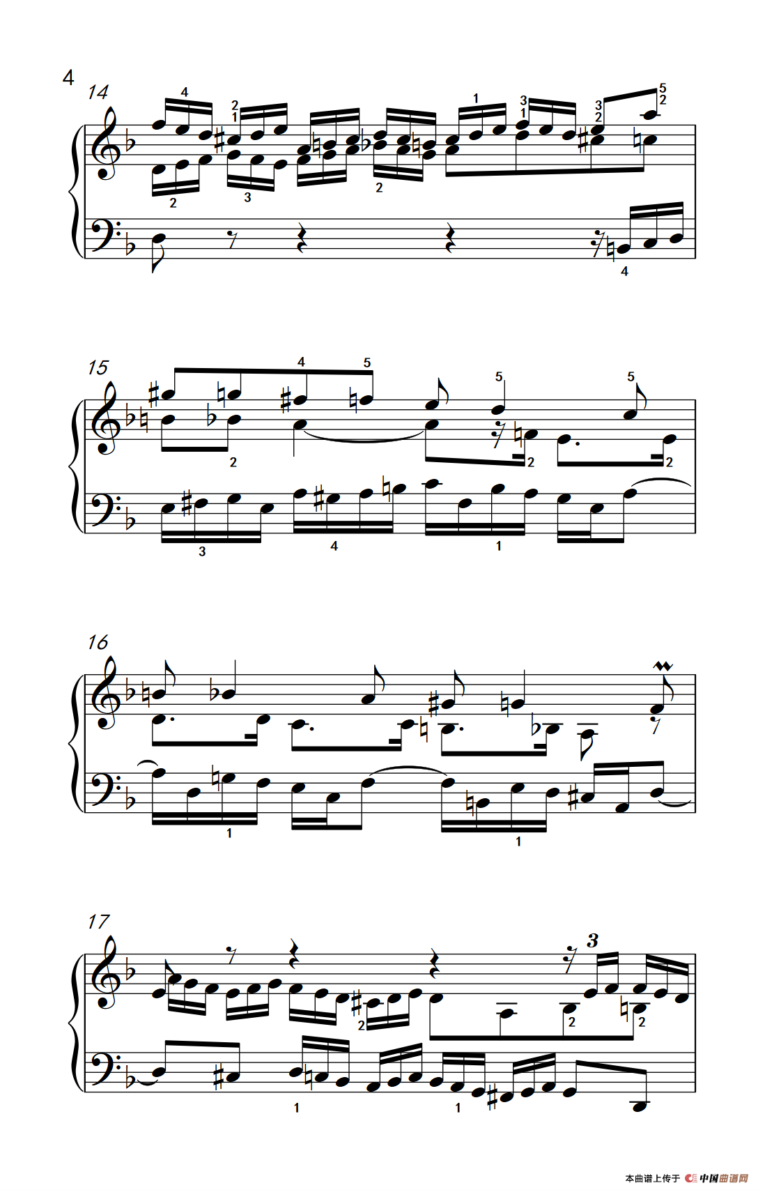 第八级1.d小调赋格曲（中央音乐学院 钢琴（业余）考级教程 7-9级）