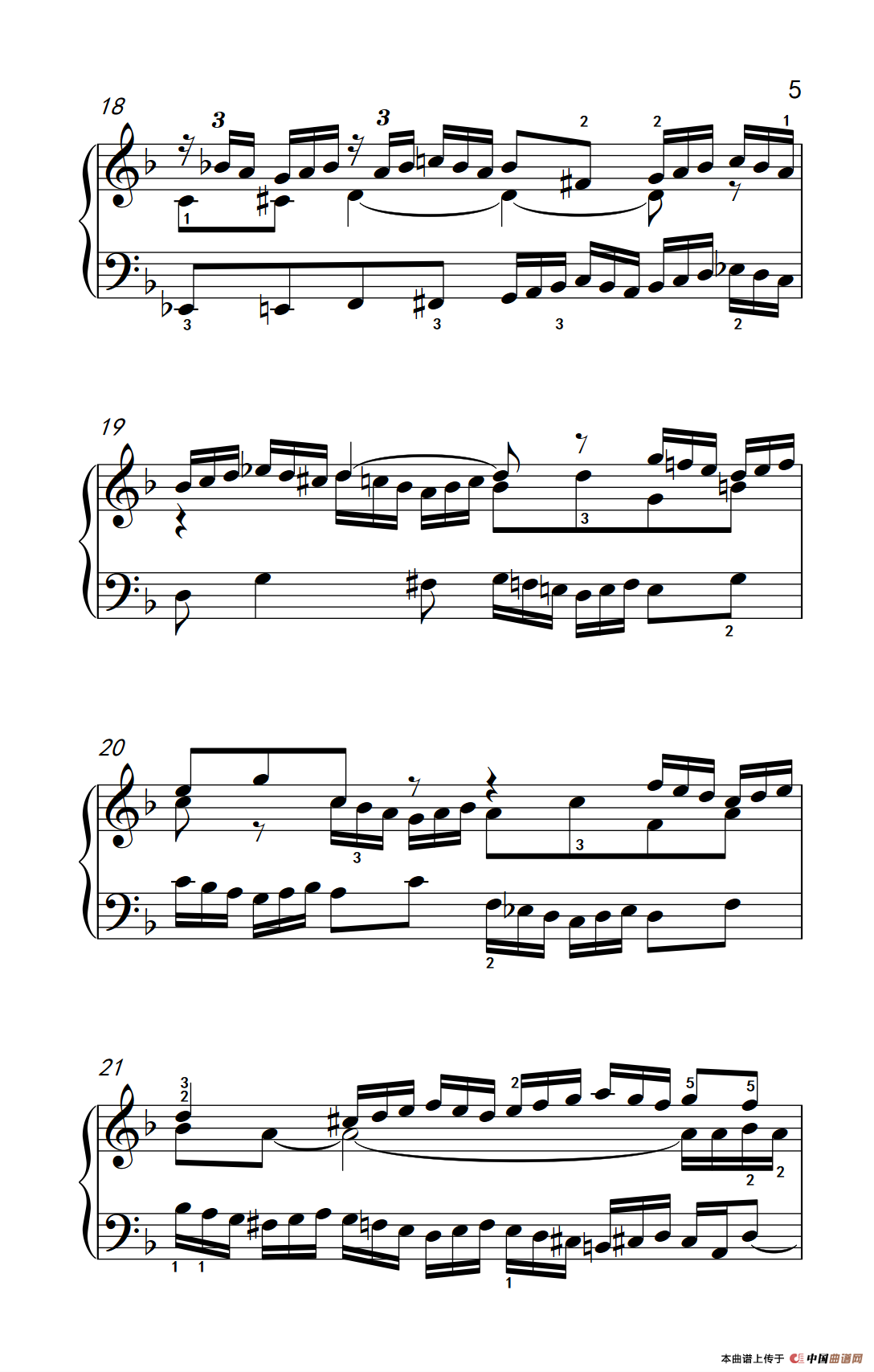 第八级1.d小调赋格曲（中央音乐学院 钢琴（业余）考级教程 7-9级）