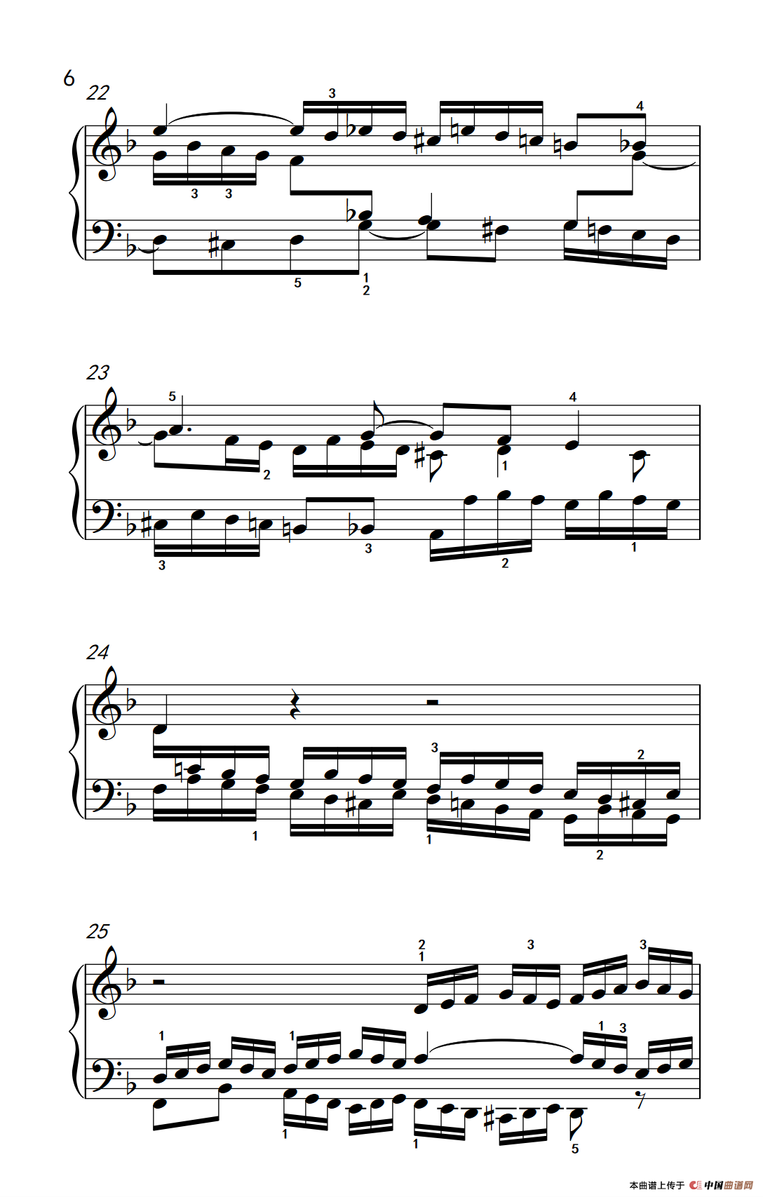 第八级1.d小调赋格曲（中央音乐学院 钢琴（业余）考级教程 7-9级）