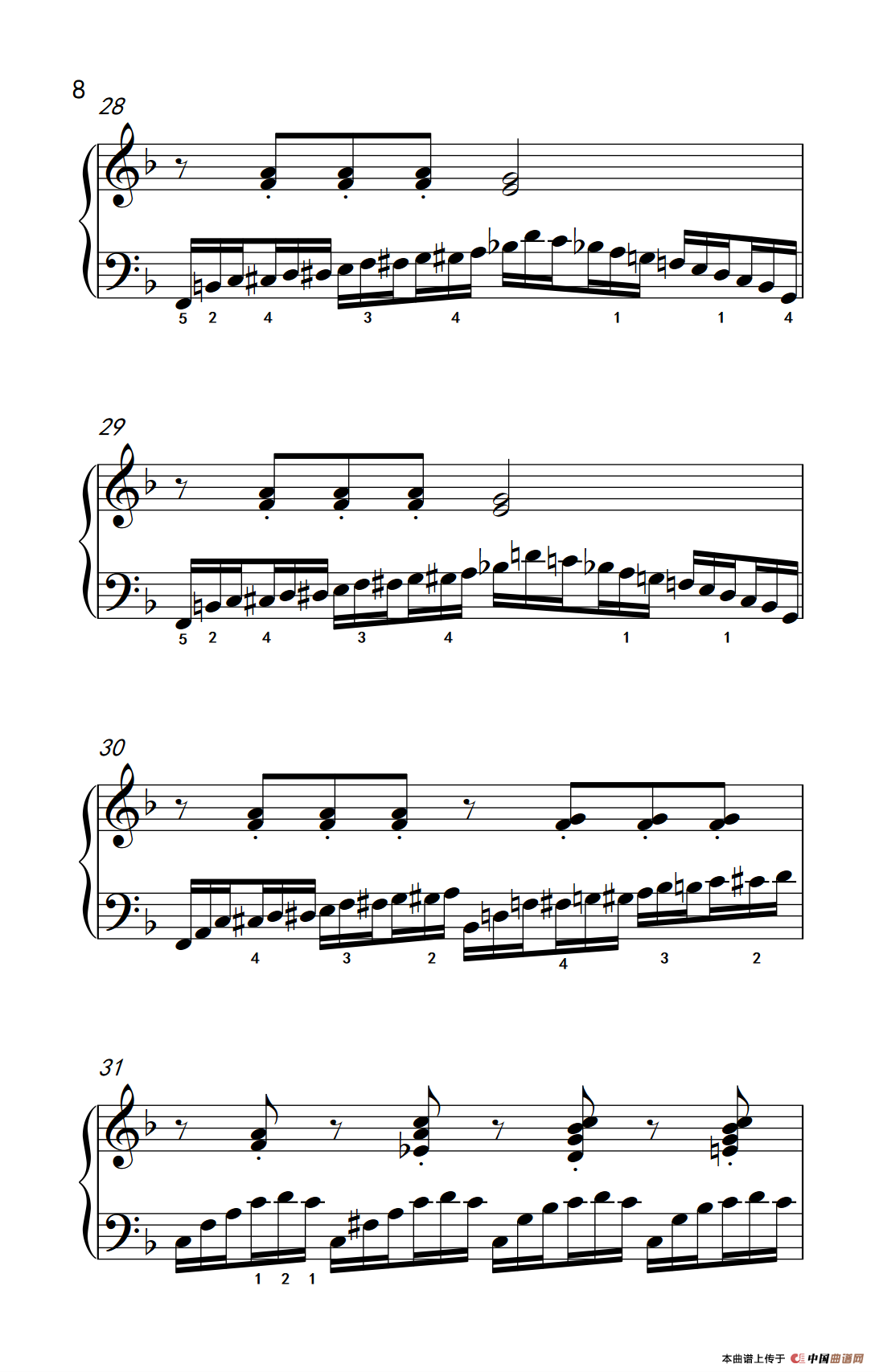 第八级3.练习曲 No.6 （中央音乐学院 钢琴（业余）考级教程 7-9级）