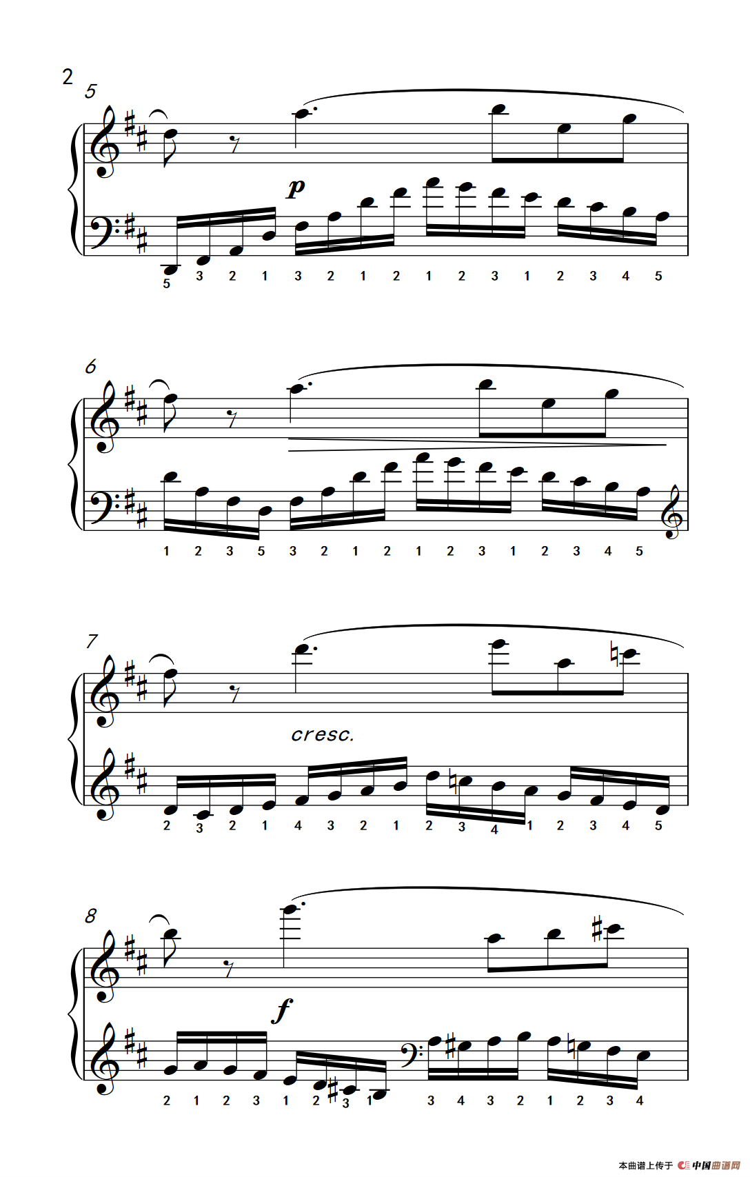 第八级2.练习曲 No.6 （中央音乐学院 钢琴（业余）考级教程 7-9级）