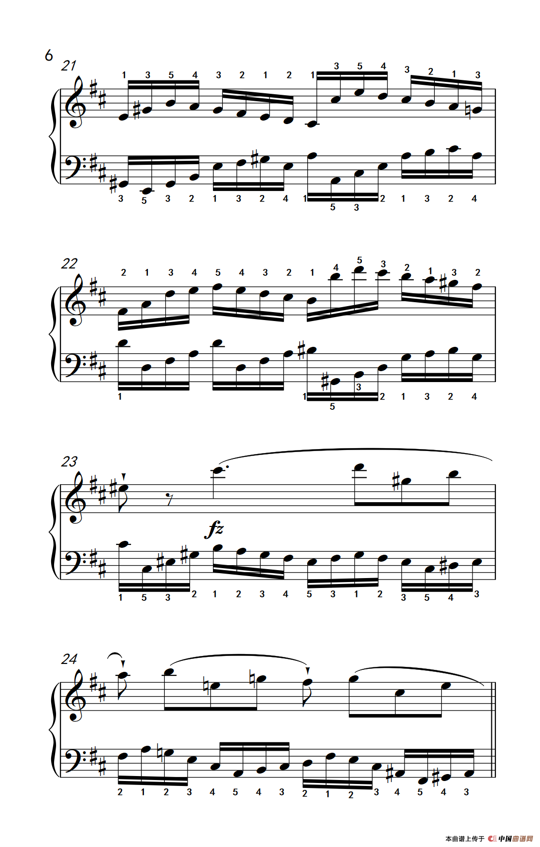 第八级2.练习曲 No.6 （中央音乐学院 钢琴（业余）考级教程 7-9级）