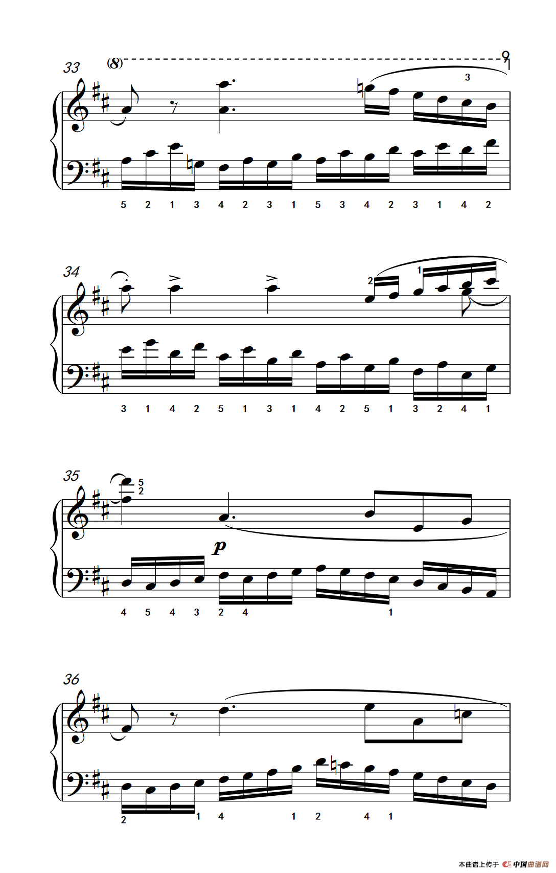 第八级2.练习曲 No.6 （中央音乐学院 钢琴（业余）考级教程 7-9级）